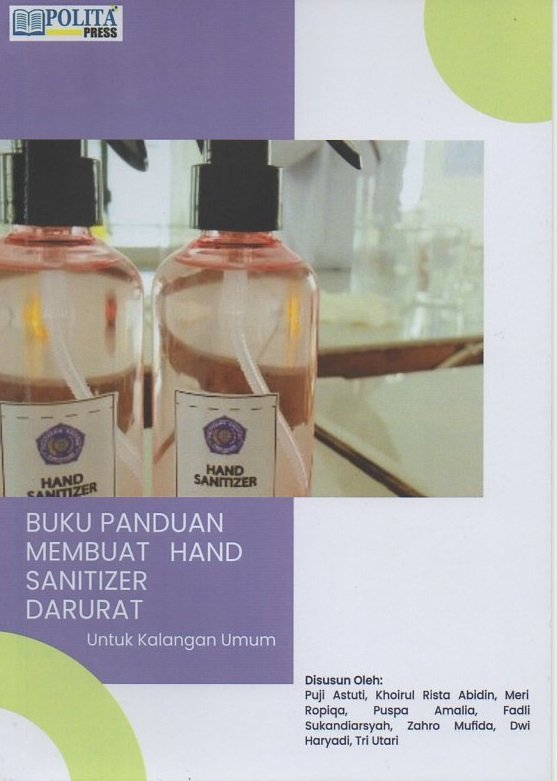 Buku Panduan Membuat Hand Sanitizer Darurat untuk Kalangan Umum